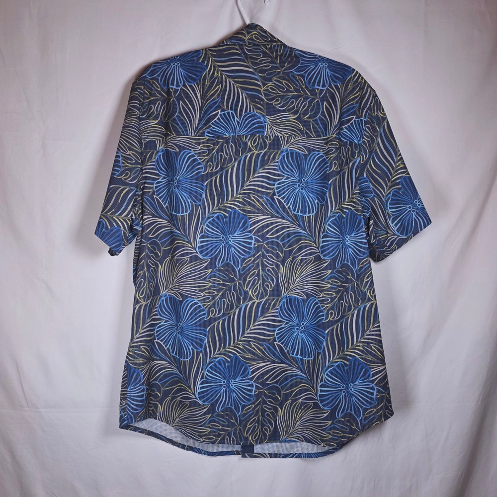 Tommy Bahama The Bahama Coast Mens Large Blue Floral Performance Shirt ST326005 - Picture 2 of 11
